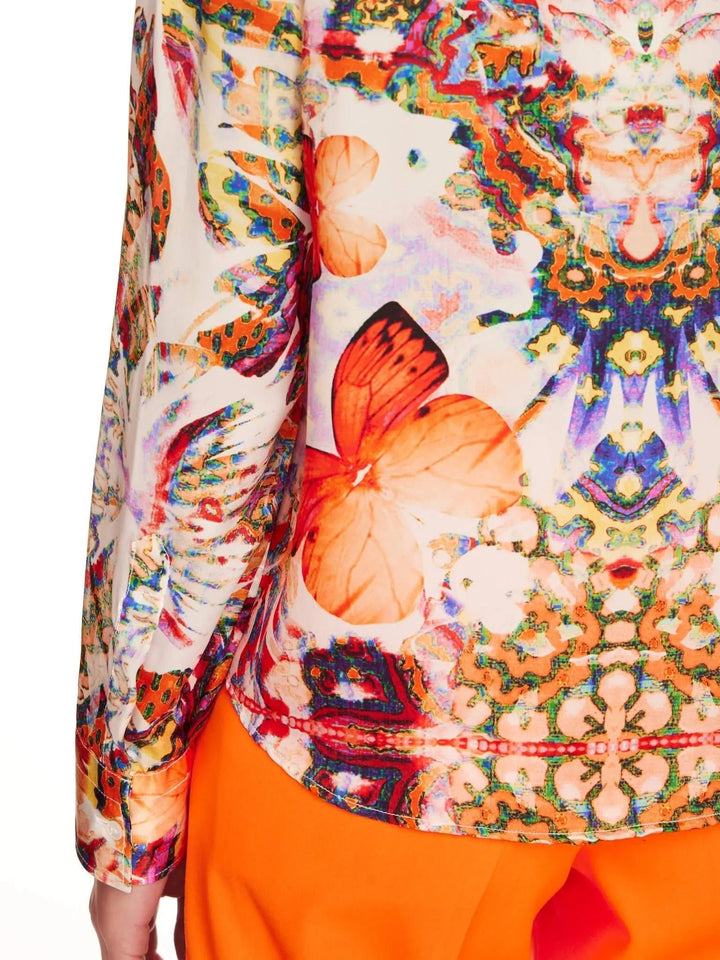Women’s Butterfly Kaleidoscope Silk Shirt - Nigel Curtiss