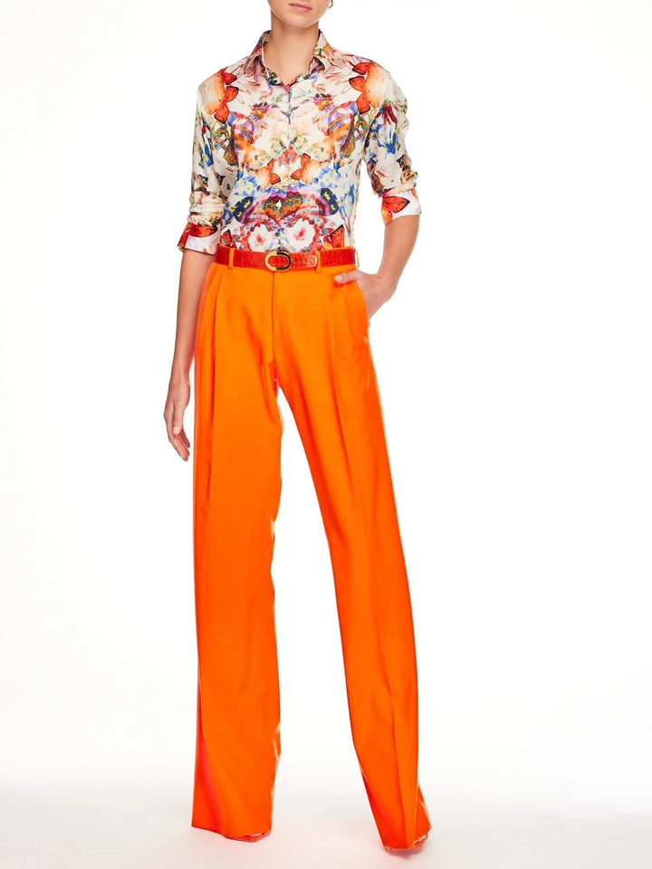 Women’s Butterfly Kaleidoscope Silk Shirt - Nigel Curtiss