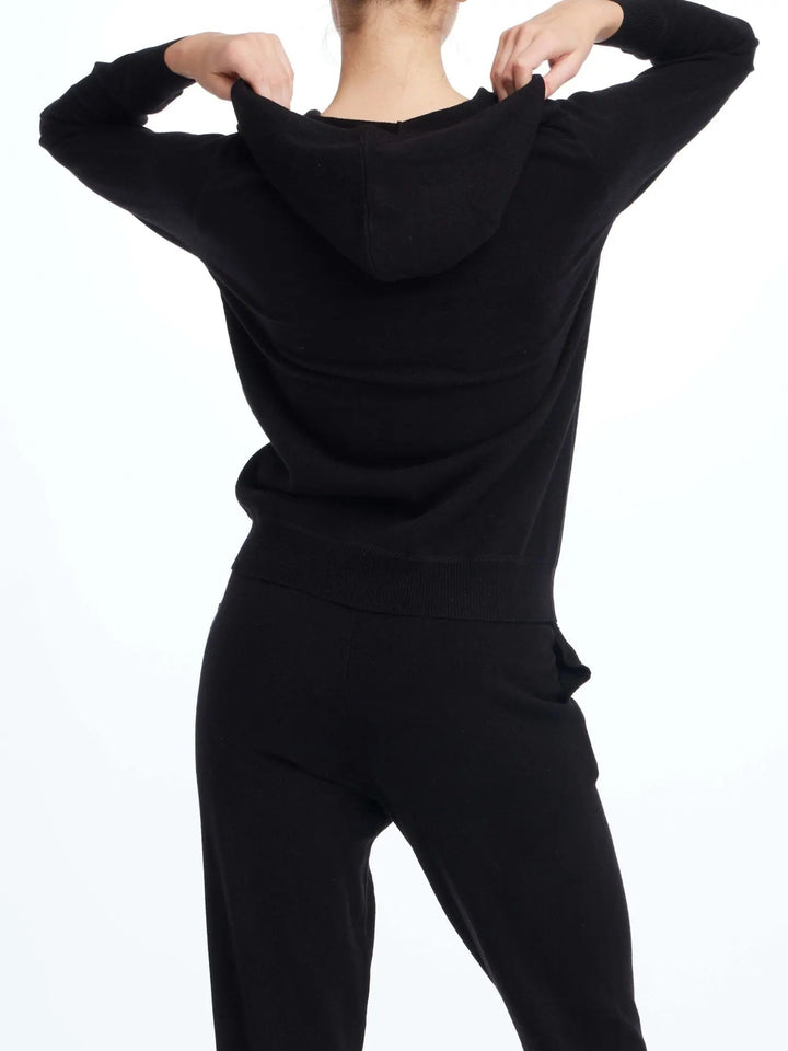 Women's Cashmere Hoodie In Black - Nigel Curtiss