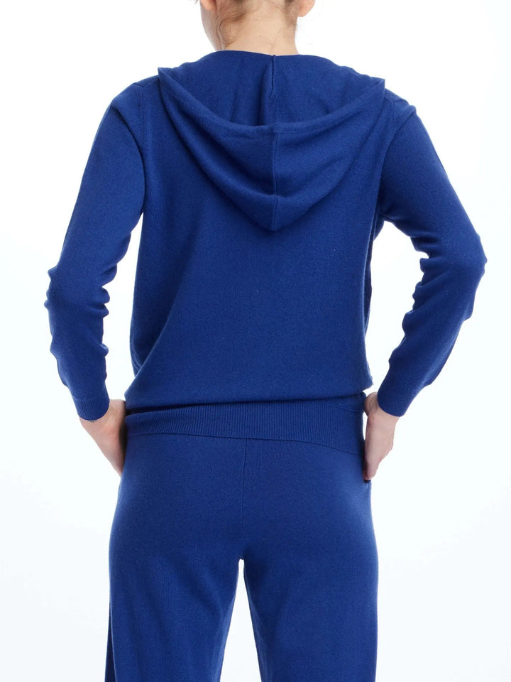 Women's Cashmere Hoodie In Blue - Nigel Curtiss
