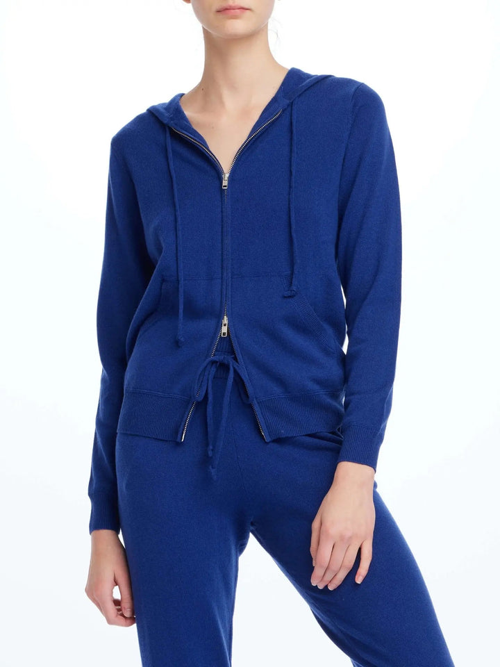 Women's Cashmere Hoodie In Blue - Nigel Curtiss