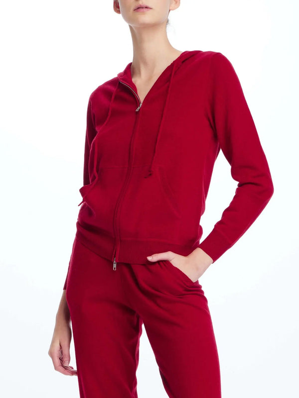 Women's Cashmere Hoodie In Red - Nigel Curtiss