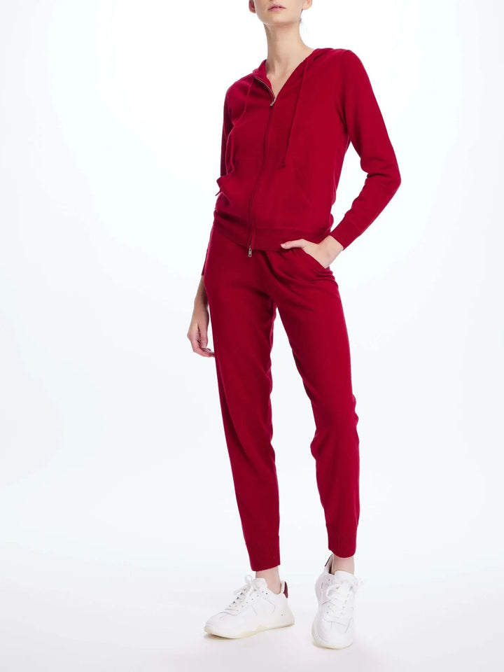 Women's Cashmere Hoodie In Red - Nigel Curtiss