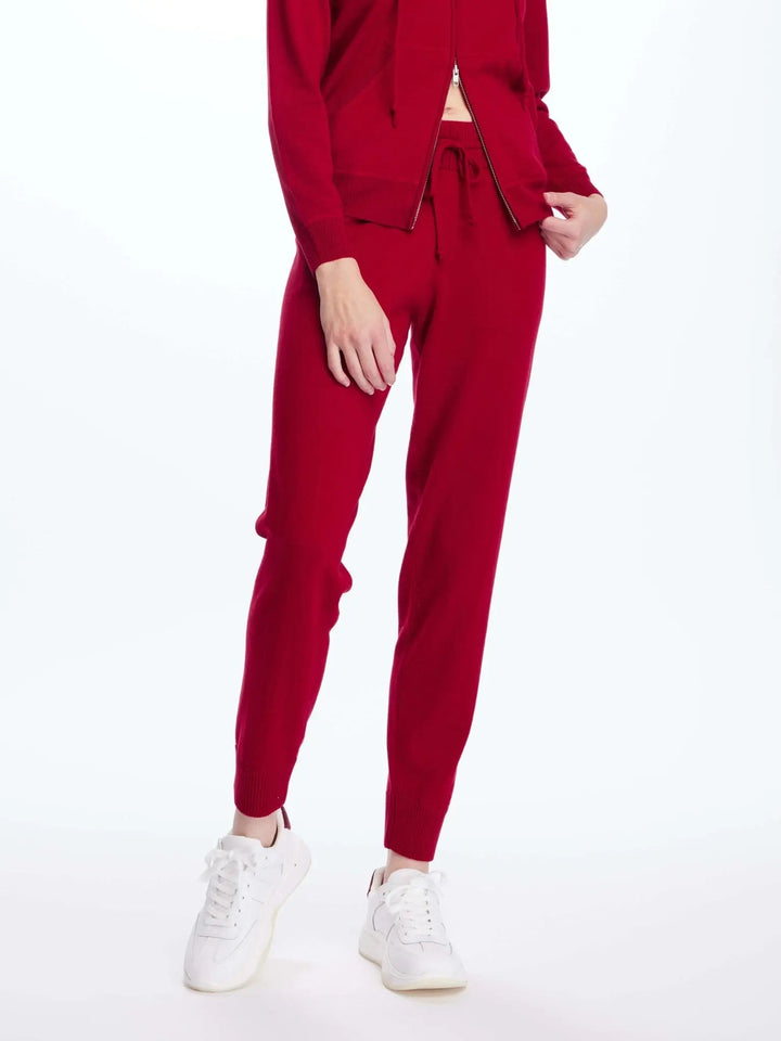 Women's Cashmere Sweatpant In Red - Nigel Curtiss