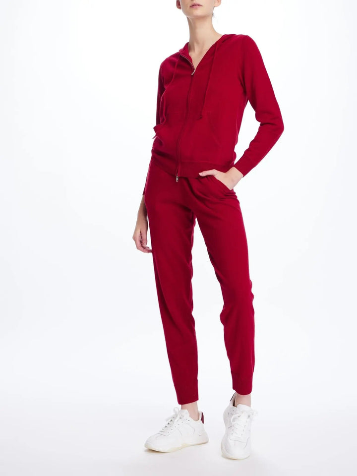 Women's Cashmere Sweatpant In Red - Nigel Curtiss