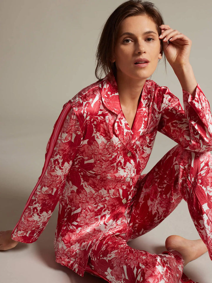 NIGEL CURTISS WOMEN'S FIRE LILY SILK PAJAMA SET – Nigel Curtiss