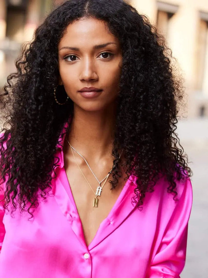 Women’s Glossy Silk Shirt In Fuchsia Pink - Nigel Curtiss