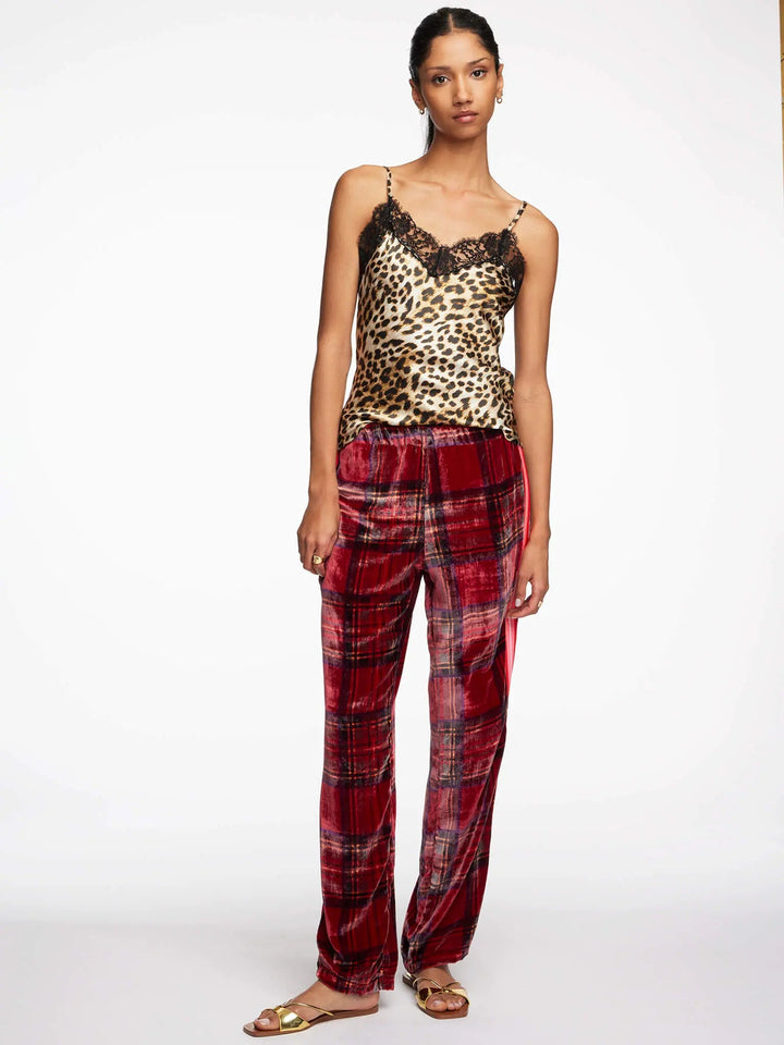 Women’s Leopard Silk Camisole With Guipure Lace - Nigel Curtiss