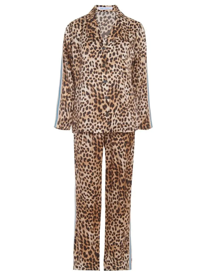Women's Leopard Silk Pajama Set - Nigel Curtiss
