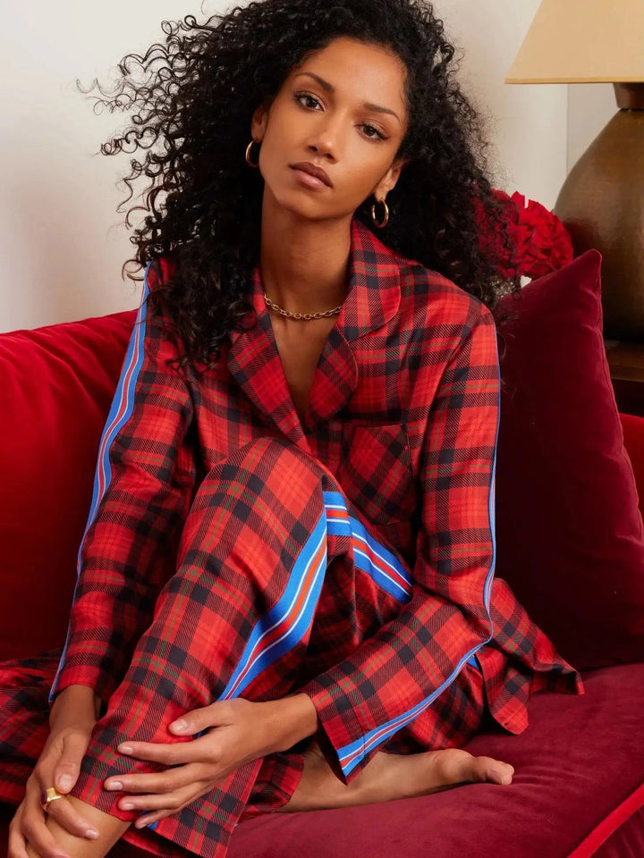 NIGEL CURTISS WOMEN'S ROYAL STEWART TARTAN SILK PAJAMA SET – Nigel Curtiss