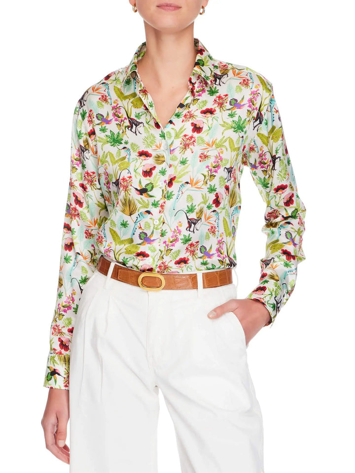 Women’s Tropical Paradise Silk Shirt - Nigel Curtiss